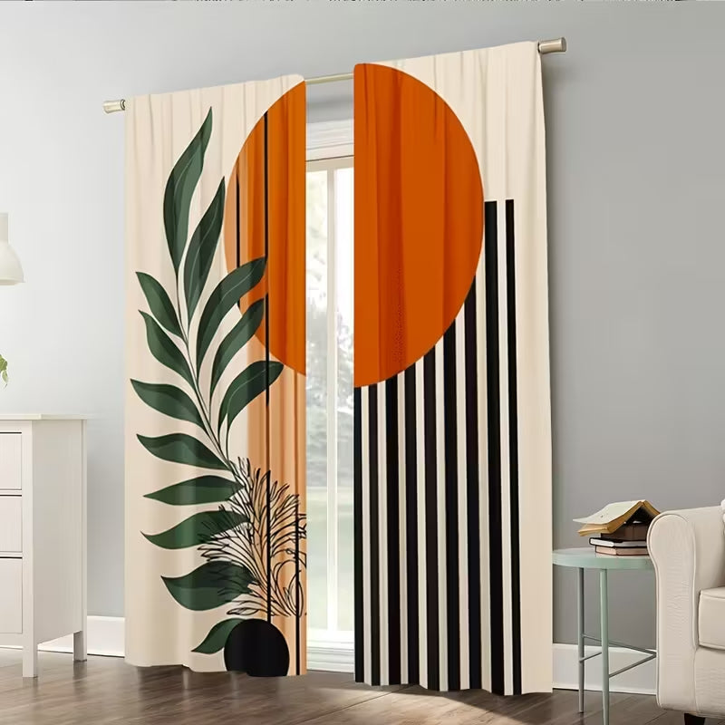 L009 Thermal Rod Pocket Curtain Panel – Room Darkening Linen Blend / Ideal for Bedroom, Living Room, Kitchen & Office