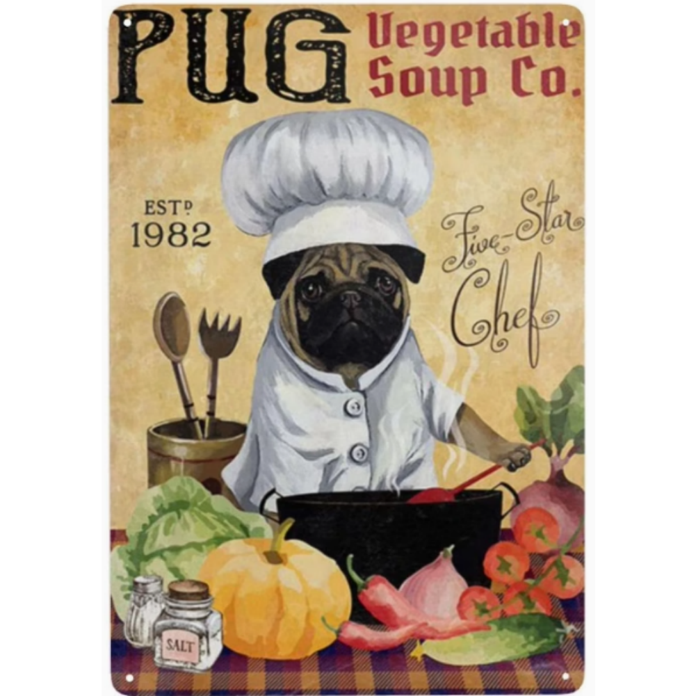 8x12 Funny Dog Metal Sign – Vintage Tin Wall Art for Pet Lovers & Homes | Tin & Time Co. #1018