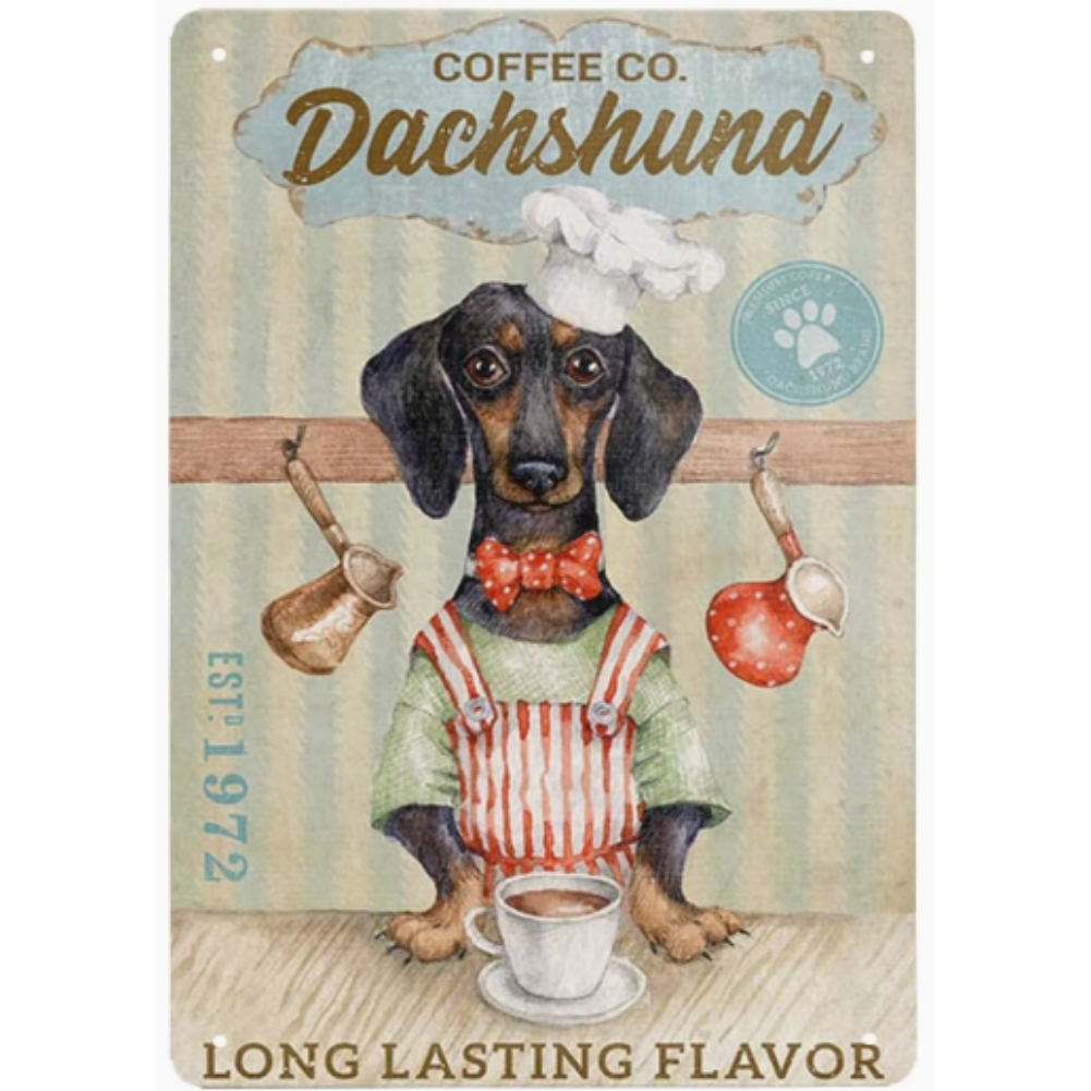 8x12 Funny Dog Metal Sign – Vintage Tin Wall Art for Pet Lovers & Homes | Tin & Time Co. #1020