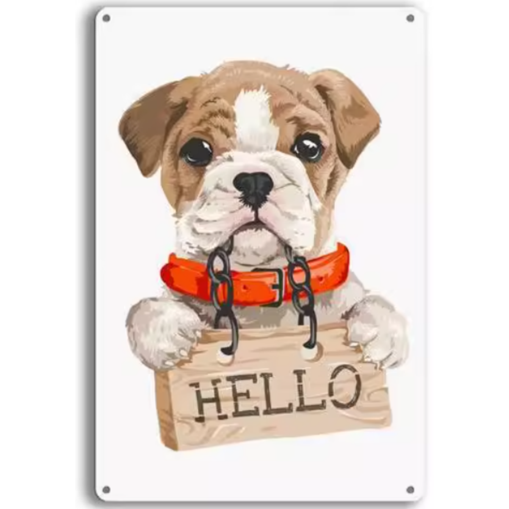 8x12 Funny Dog Metal Sign – Vintage Tin Wall Art for Pet Lovers & Homes | Tin & Time Co. #1042