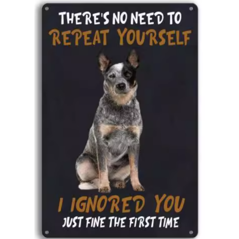 8x12 Funny Dog Metal Sign – Vintage Tin Wall Art for Pet Lovers & Homes | Tin & Time Co. #1047