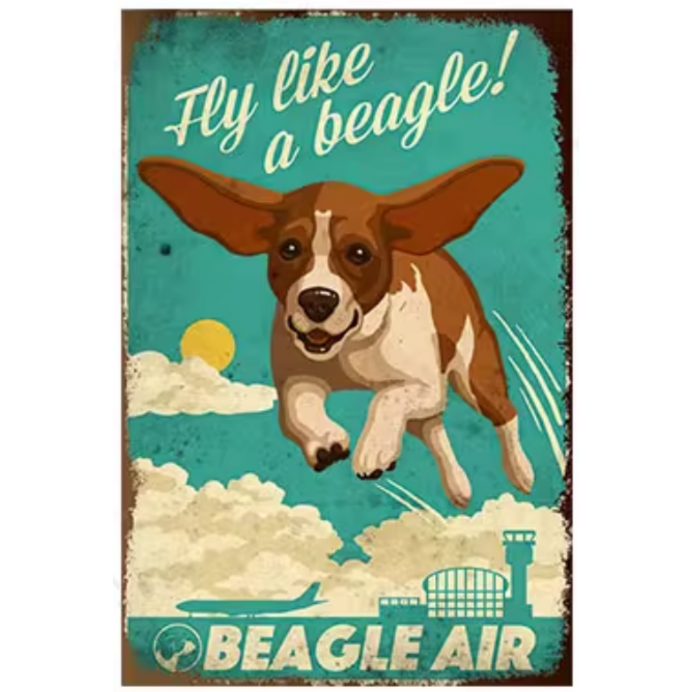 8x12 Funny Dog Metal Sign – Vintage Tin Wall Art for Pet Lovers & Homes | Tin & Time Co. #1049