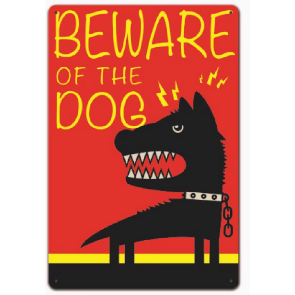 8x12 Funny Dog Metal Sign – Vintage Tin Wall Art for Pet Lovers & Homes | Tin & Time Co. #1058