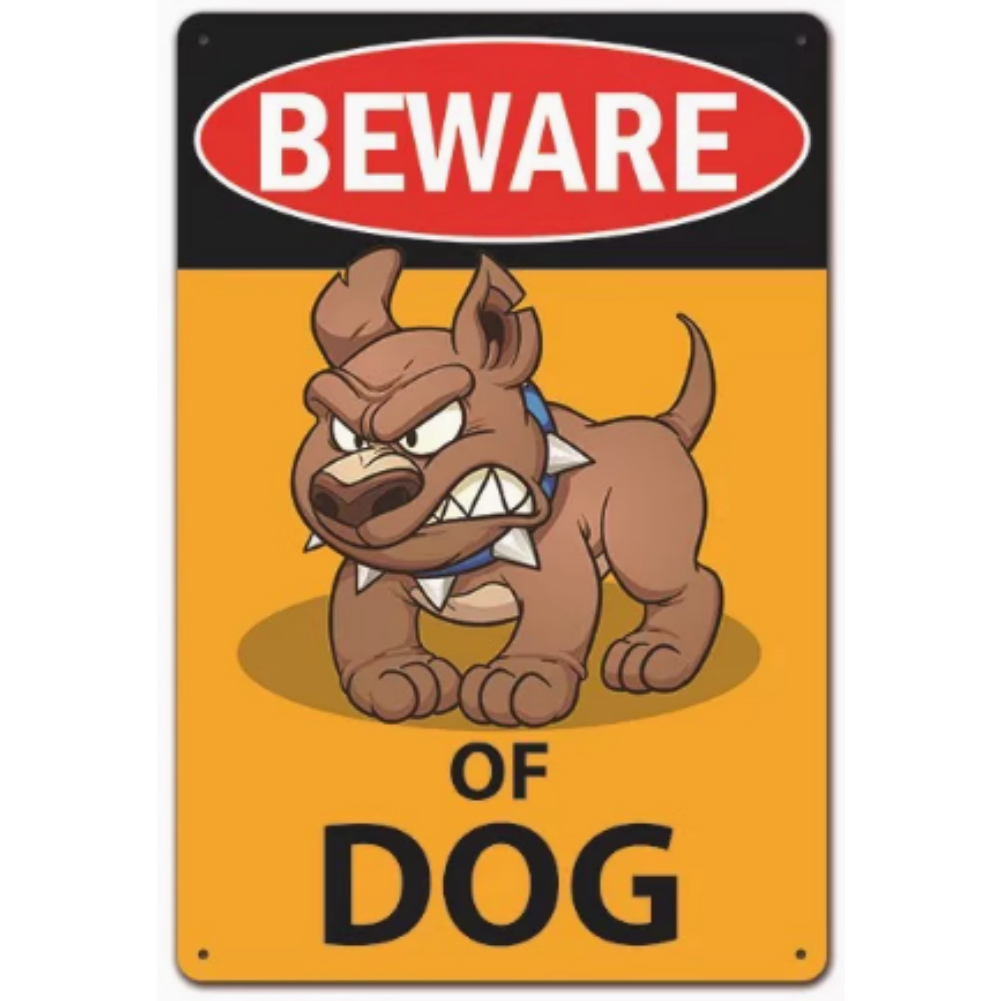 8x12 Funny Dog Metal Sign – Vintage Tin Wall Art for Pet Lovers & Homes | Tin & Time Co. #1067