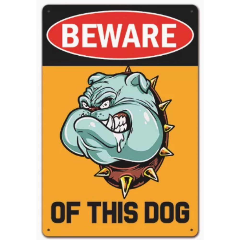 8x12 Funny Dog Metal Sign – Vintage Tin Wall Art for Pet Lovers & Homes | Tin & Time Co. #1068