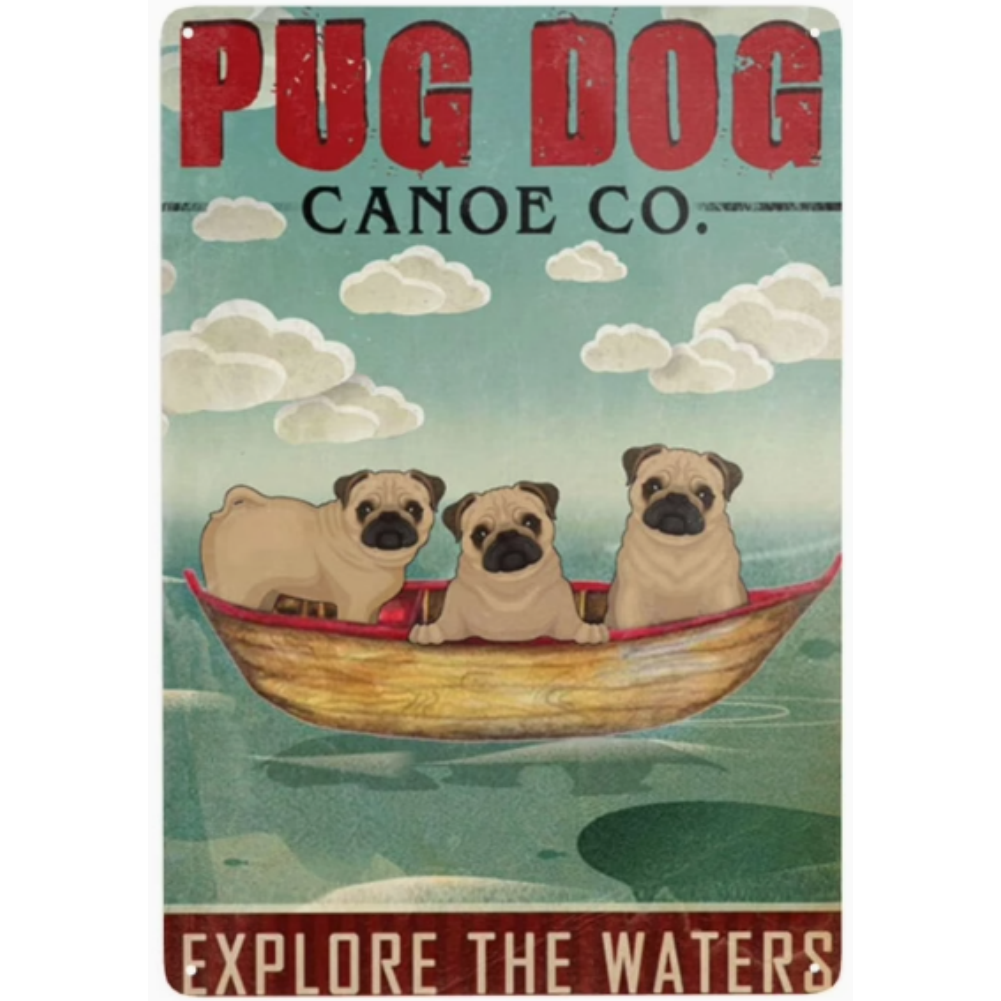 8x12 Funny Dog Metal Sign – Vintage Tin Wall Art for Pet Lovers & Homes | Tin & Time Co. #1076