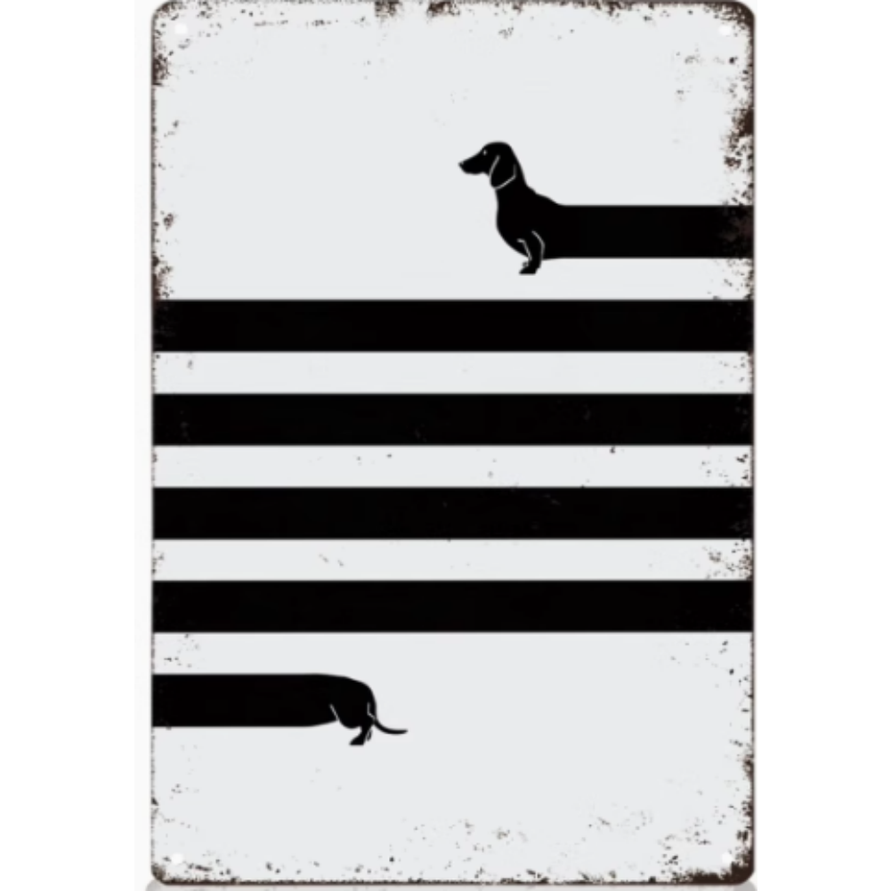 8x12 Funny Dog Metal Sign – Vintage Tin Wall Art for Pet Lovers & Homes | Tin & Time Co. #1086