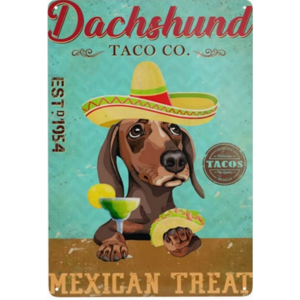 8x12 Funny Dog Metal Sign – Vintage Tin Wall Art for Pet Lovers & Homes | Tin & Time Co. #1087