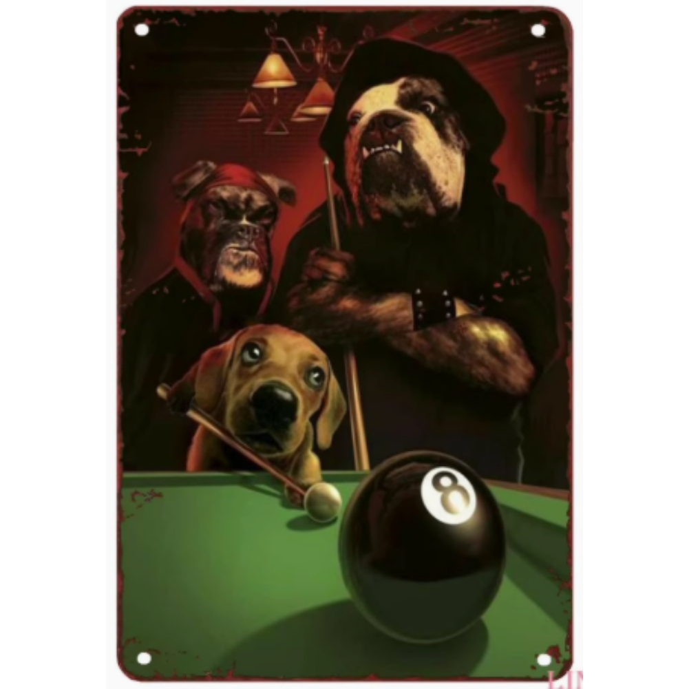 8x12 Funny Dog Metal Sign – Vintage Tin Wall Art for Pet Lovers & Homes | Tin & Time Co. #1092