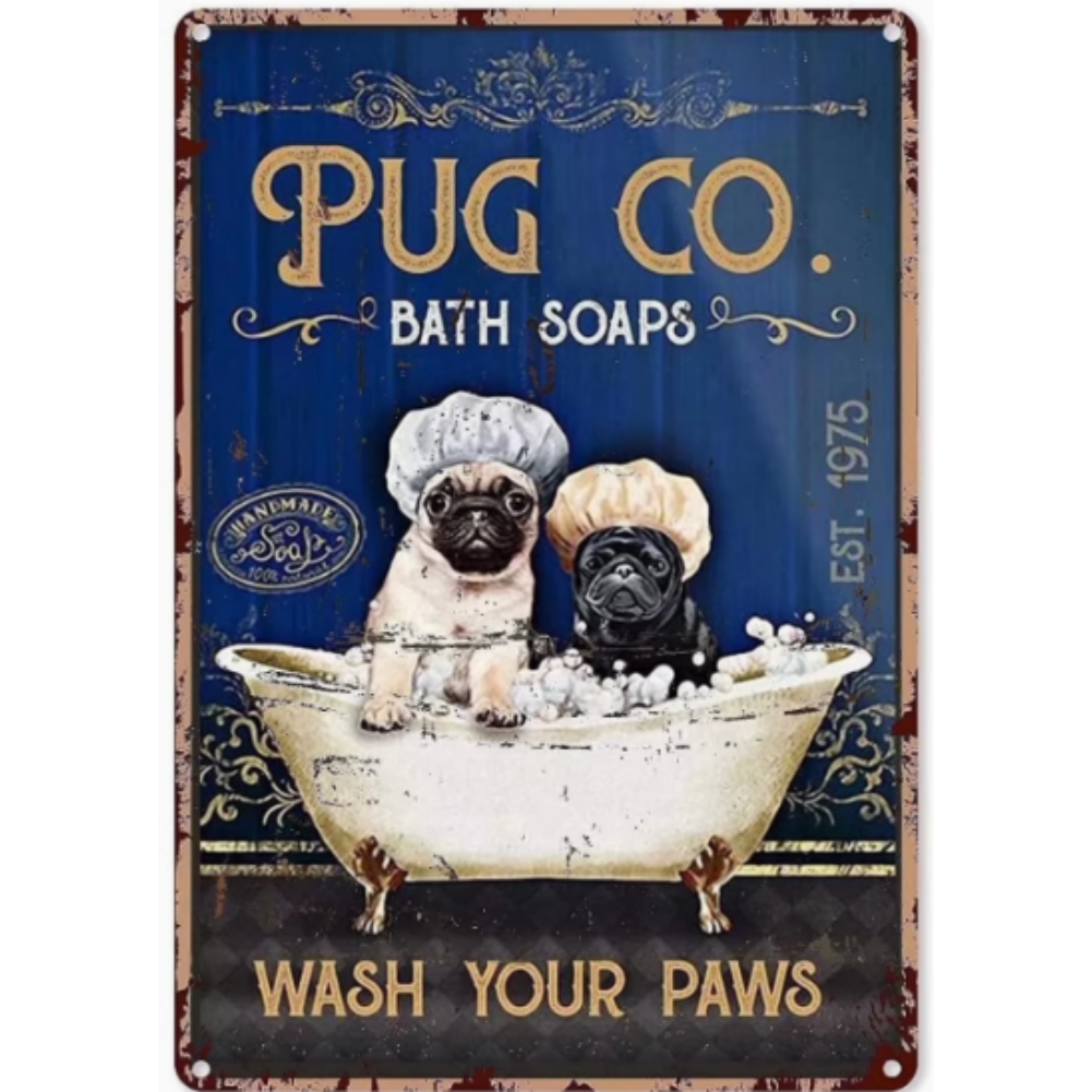 8x12 Funny Dog Metal Sign – Vintage Tin Wall Art for Pet Lovers & Homes | Tin & Time Co. #1093