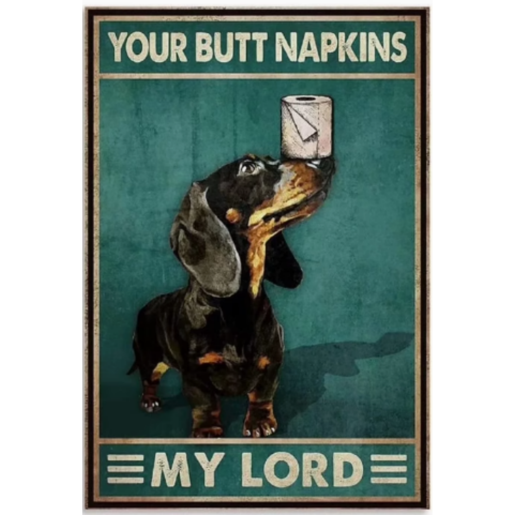 8x12 Funny Dog Metal Sign – Vintage Tin Wall Art for Pet Lovers & Homes | Tin & Time Co. #1095