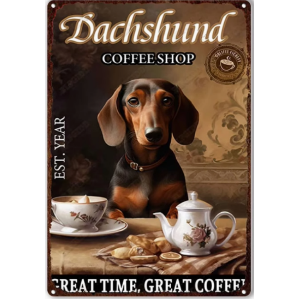 8x12 Funny Dog Metal Sign – Vintage Tin Wall Art for Pet Lovers & Homes | Tin & Time Co. #1097