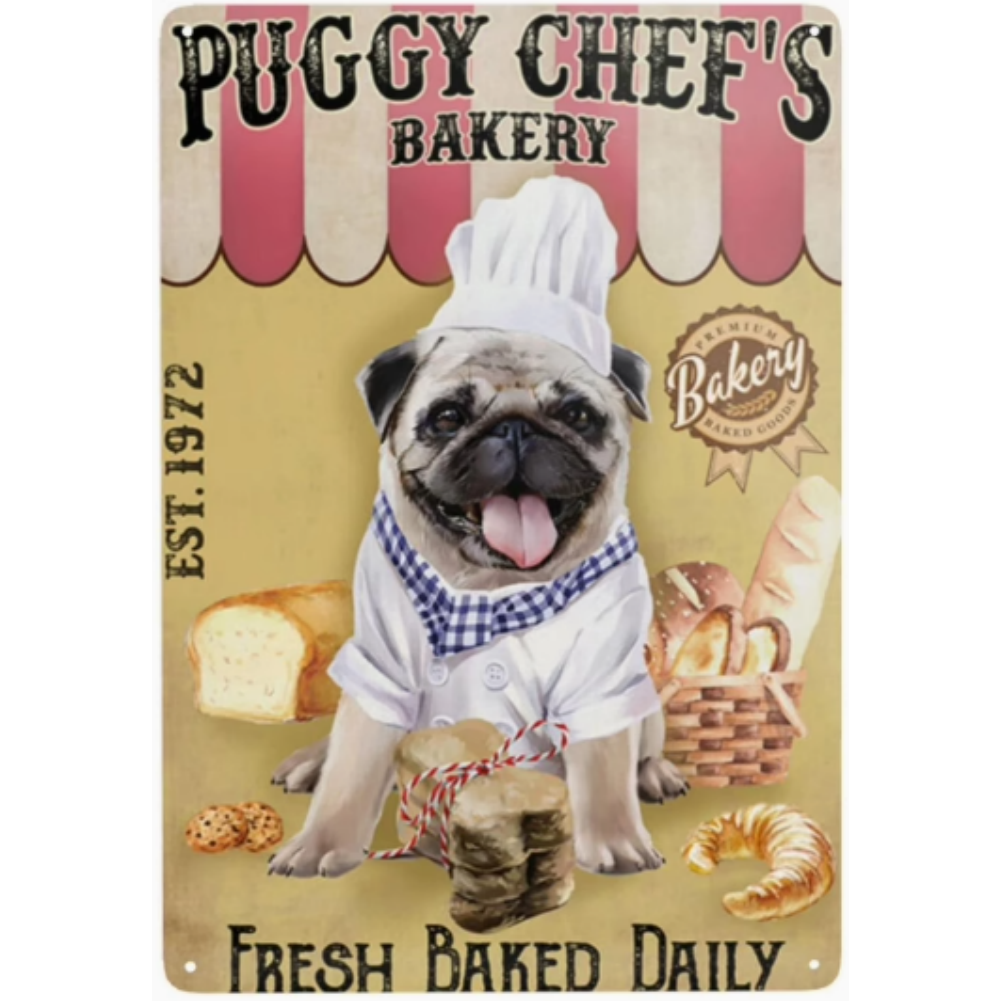 8x12 Funny Dog Metal Sign – Vintage Tin Wall Art for Pet Lovers & Homes | Tin & Time Co. #1103