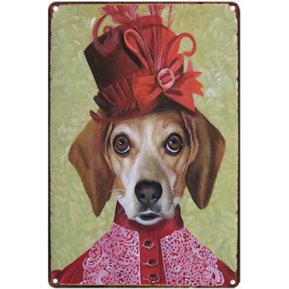8x12 Funny Dog Metal Sign – Vintage Tin Wall Art for Pet Lovers & Homes | Tin & Time Co. #1106