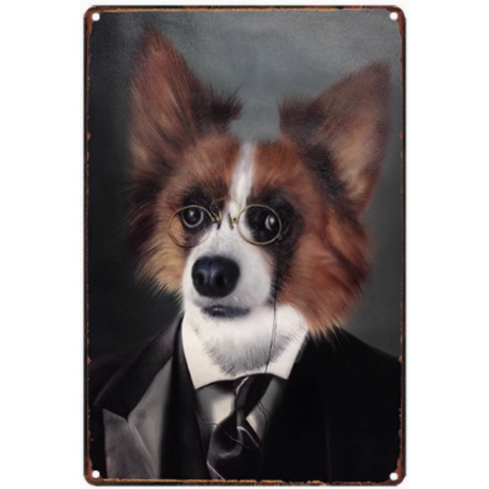 8x12 Funny Dog Metal Sign – Vintage Tin Wall Art for Pet Lovers & Homes | Tin & Time Co. #1108