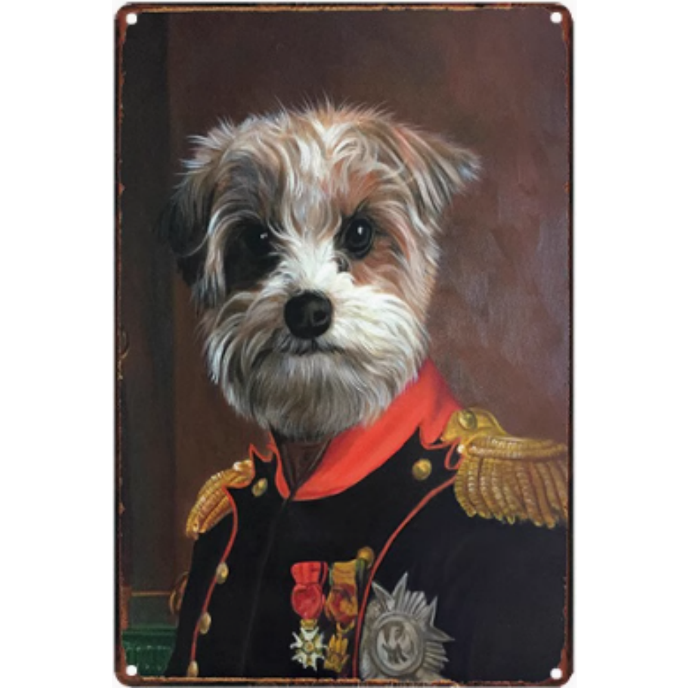 8x12 Funny Dog Metal Sign – Vintage Tin Wall Art for Pet Lovers & Homes | Tin & Time Co. #1109