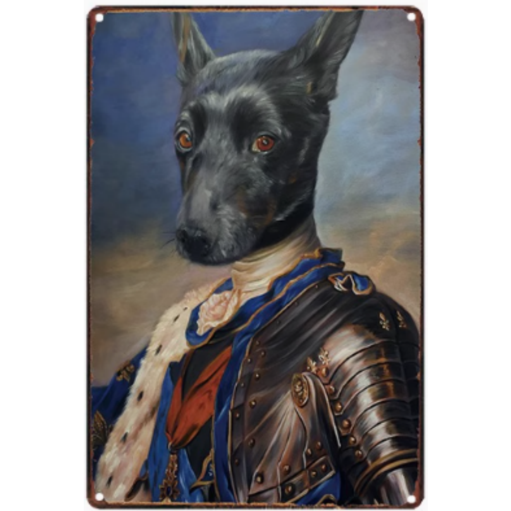 8x12 Funny Dog Metal Sign – Vintage Tin Wall Art for Pet Lovers & Homes | Tin & Time Co. #1110