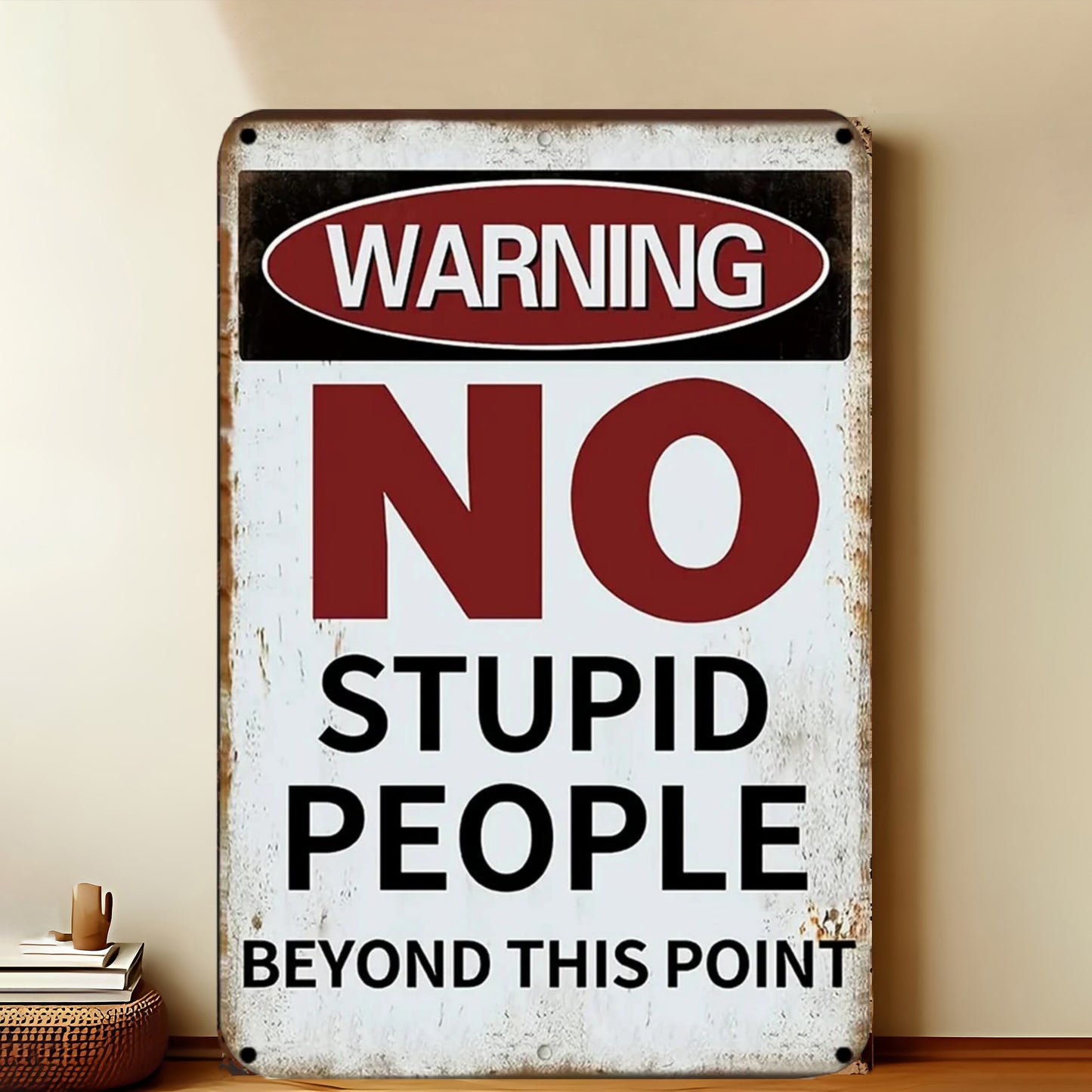 8x12 Warning Metal Sign – People Beyond This Point Metal Teneke Levha Duvar Dekoru | Liberty Signs #A001