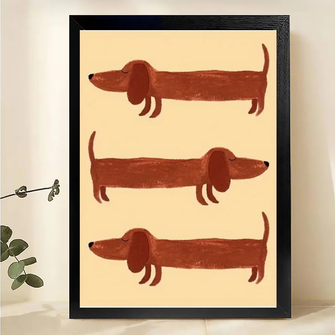 W087 Natural Wood Canvas – High-Quality Abstract Art | Perfect for Living Room & Office