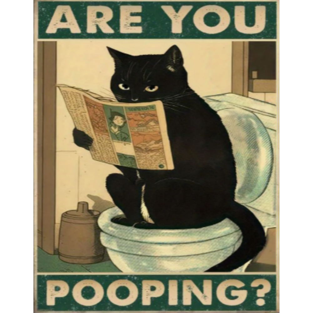 8x12 Cute Cat Metal Sign – Retro Tin Wall Art for Cat Lovers & Kitchens | Tin & Time Co. #2086