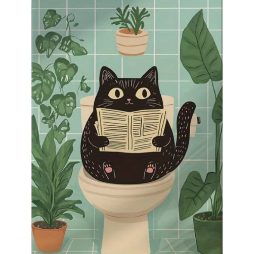 8x12 Cute Cat Metal Sign – Retro Tin Wall Art for Cat Lovers & Kitchens | Tin & Time Co. #2090