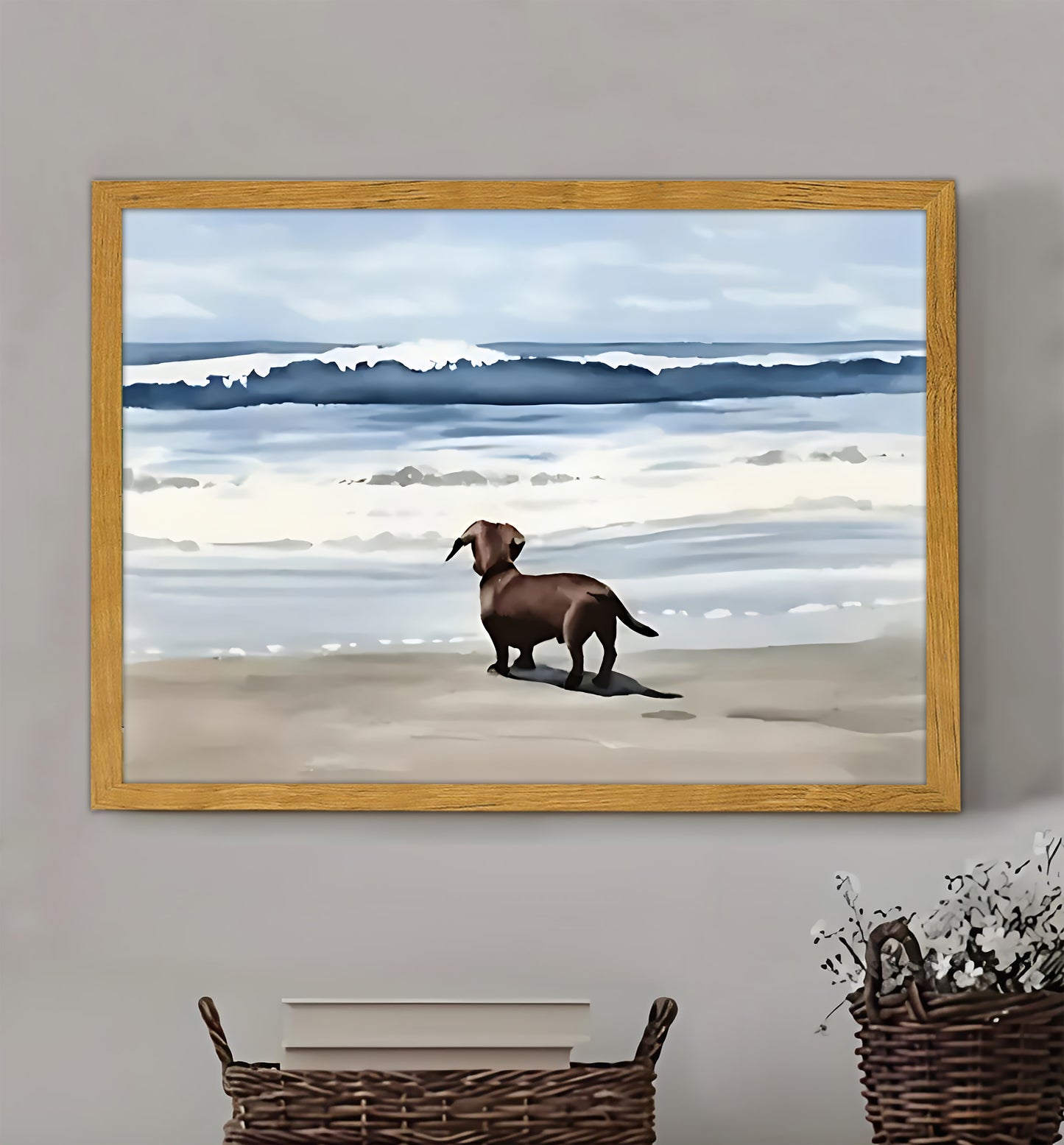 W136 Natural Wood Canvas – High-Quality Abstract Art | Perfect for Living Room & Office
