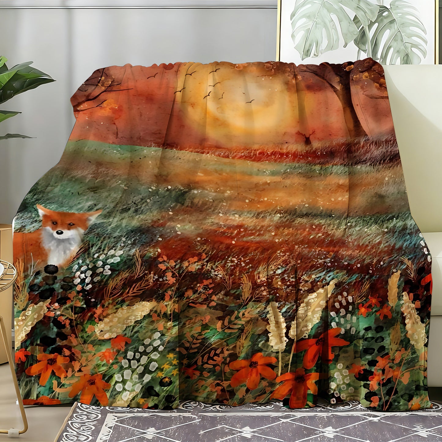 T046 Flannel Blanket for Bed, Couch, Recliner & Travel - All-Season Comfort, -Pilling, Suitable for Adults and Teens