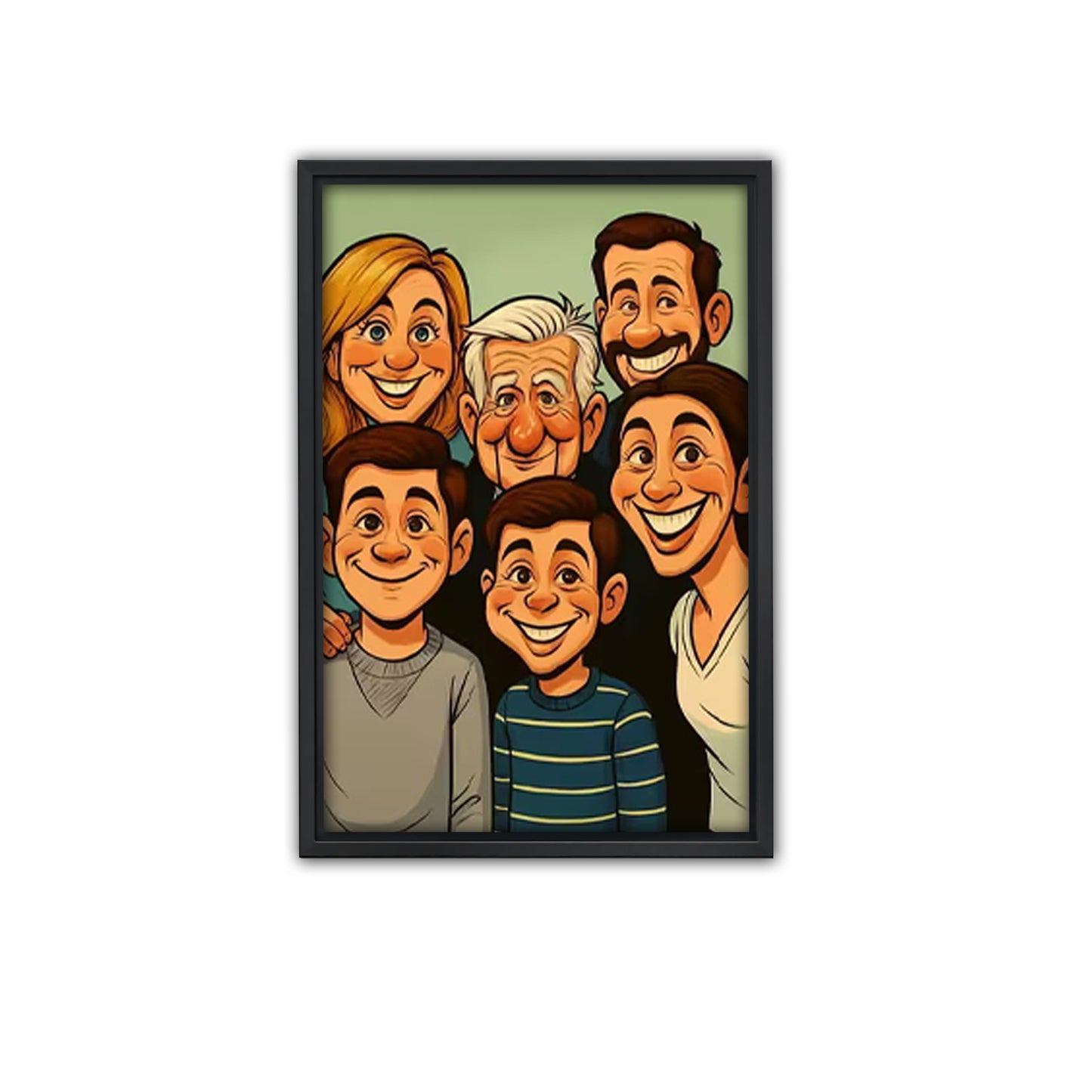 Exaggerated Cartoon Portrait From Photo – Personalized Canvas Art