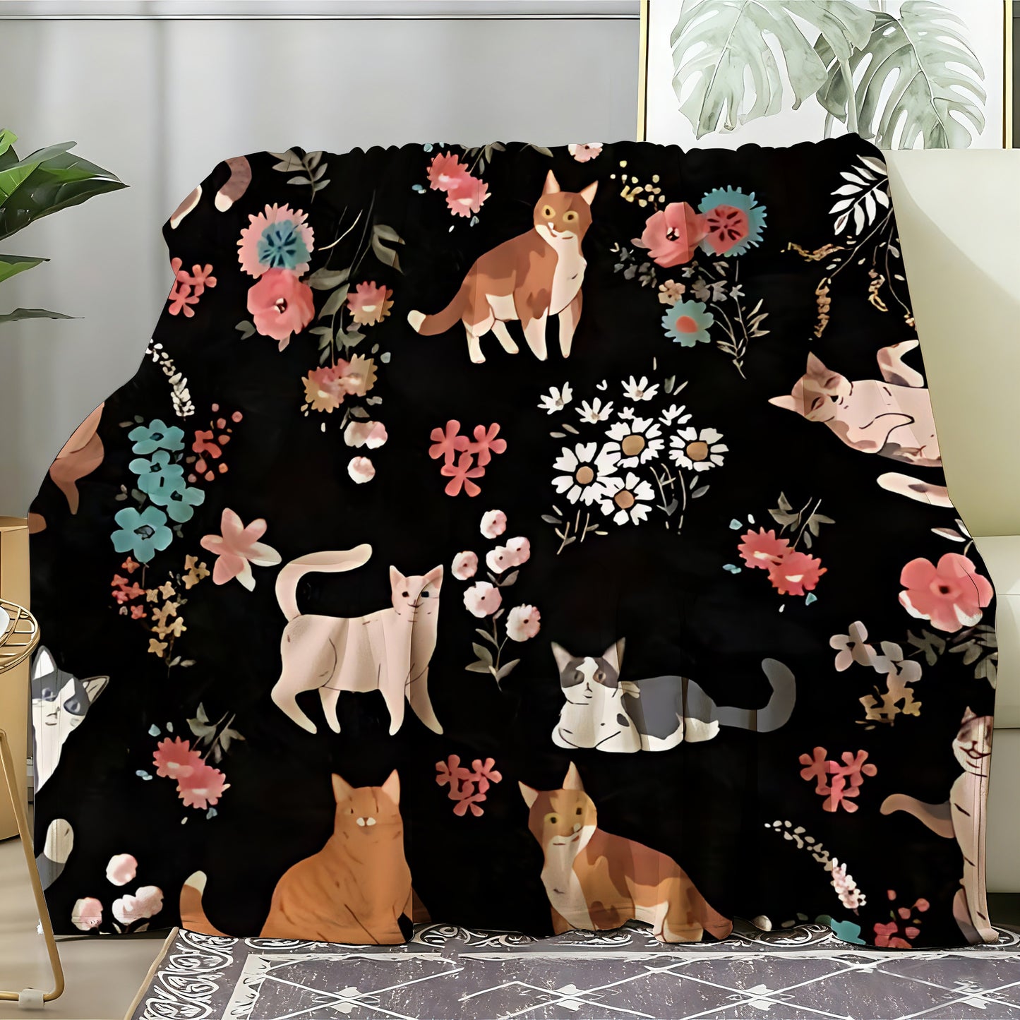 T084 Flannel Blanket for Bed, Couch, Recliner & Travel - All-Season Comfort, -Pilling, Suitable for Adults and Teens