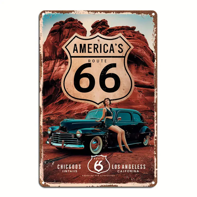 8x12 Classic Car Metal Sign – Vintage Tin Wall Art for Auto Fans & Garages | Tin & Time Co. #4040