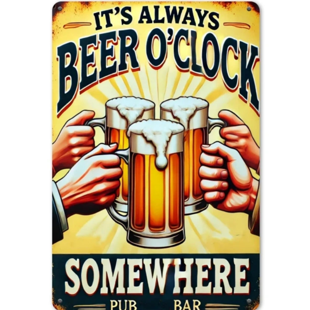 8x12 Funny Bar Metal Sign – Tin Wall Art for Home Bars & Man Caves | Tin & Time Co.#5068