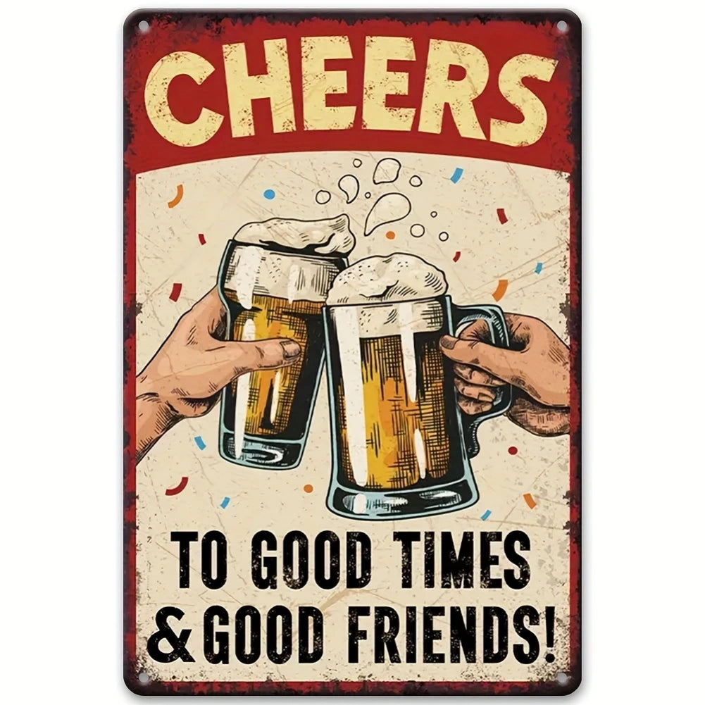 8x12 Funny Bar Metal Sign – Tin Wall Art for Home Bars & Man Caves | Tin & Time Co.#5084