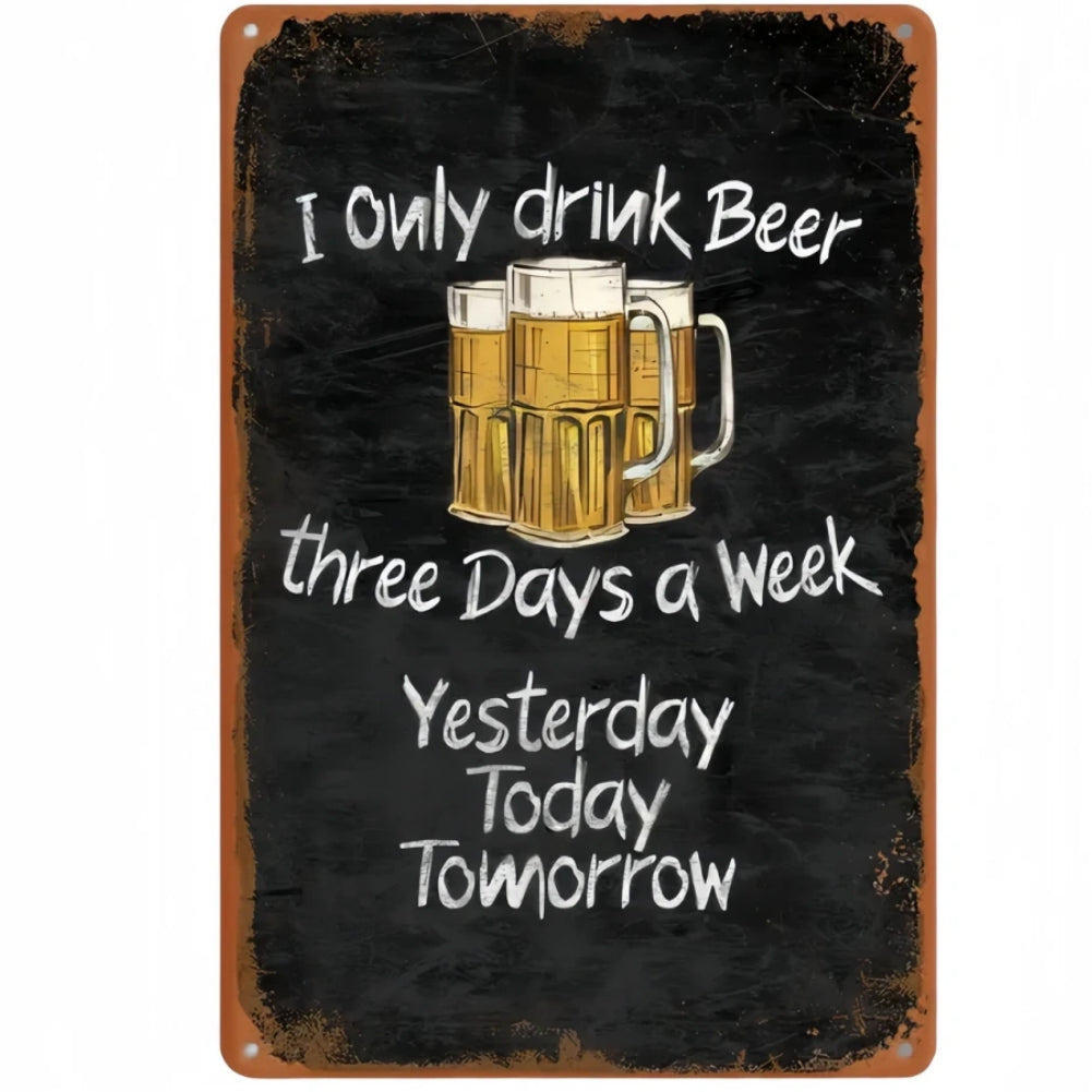 8x12 Funny Bar Metal Sign – Tin Wall Art for Home Bars & Man Caves | Tin & Time Co.#5086