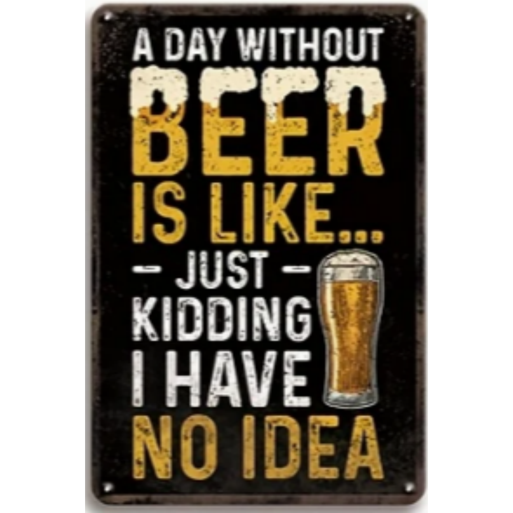 8x12 Funny Bar Metal Sign – Tin Wall Art for Home Bars & Man Caves |Wallcow #5125