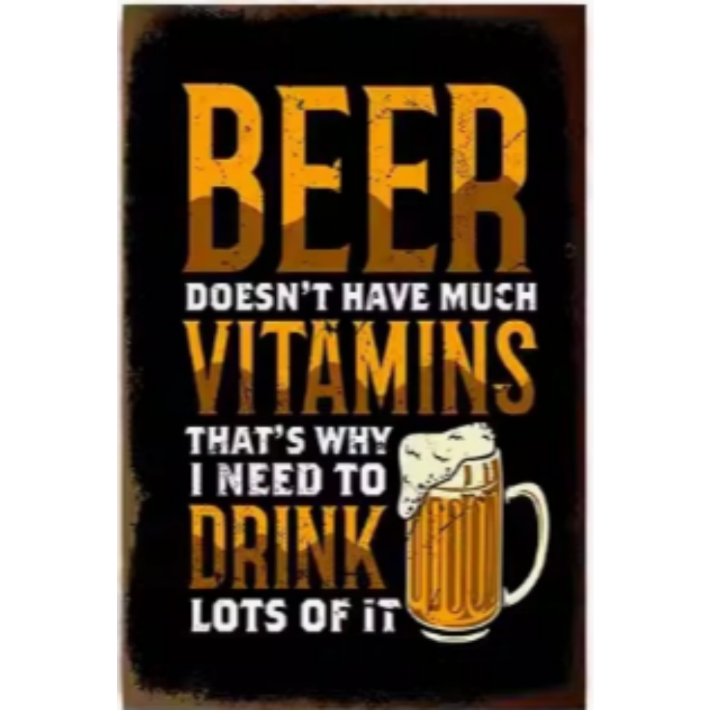 8x12 Funny Bar Metal Sign – Tin Wall Art for Home Bars & Man Caves |Wallcow #5133