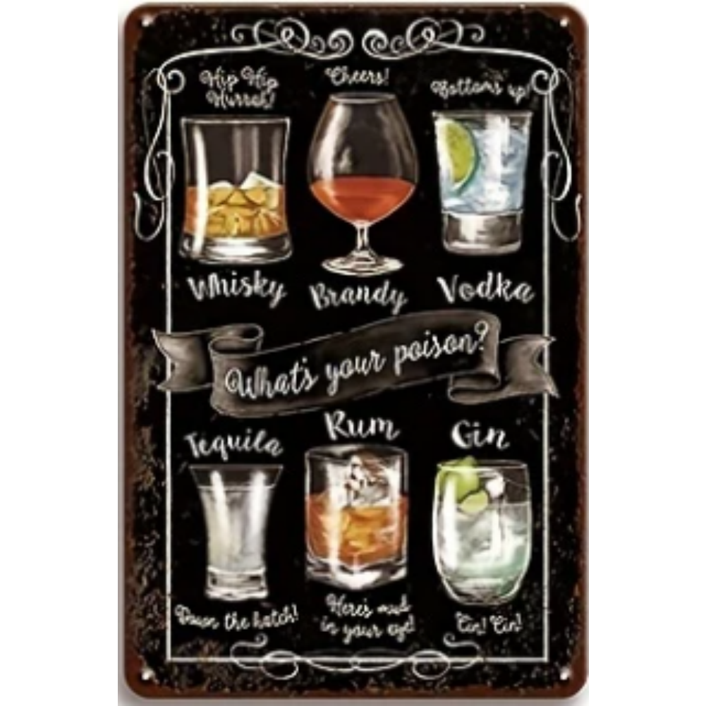 8x12 Funny Bar Metal Sign – Tin Wall Art for Home Bars & Man Caves |Wallcow #5151