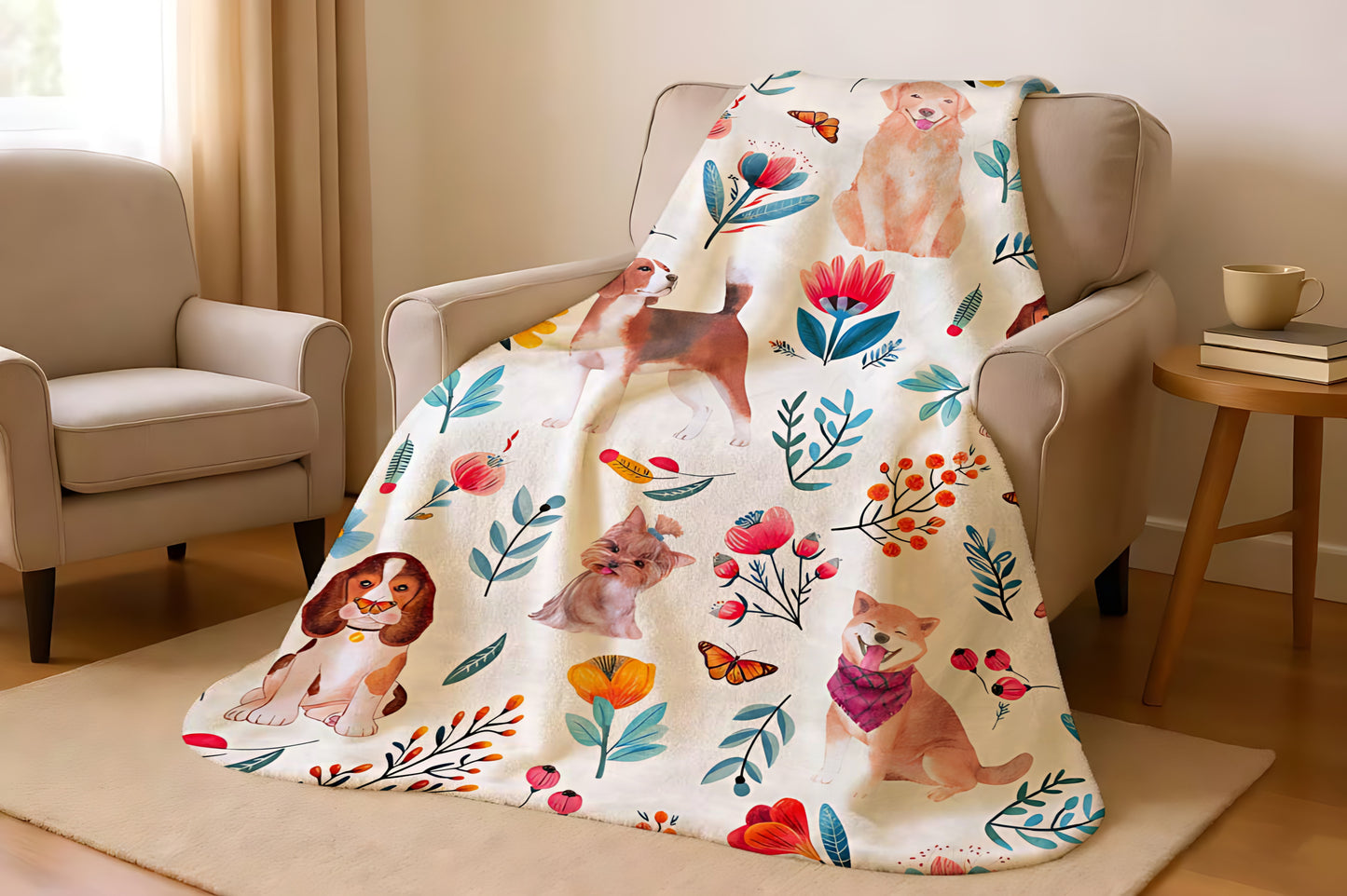 T0104 Flannel Blanket for Bed, Couch, Recliner & Travel - All-Season Comfort, -Pilling, Suitable for Adults and Teens