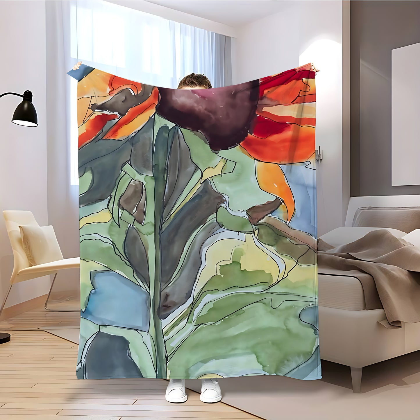 T039 Flannel Blanket for Bed, Couch, Recliner & Travel - All-Season Comfort, -Pilling, Suitable for Adults and Teens