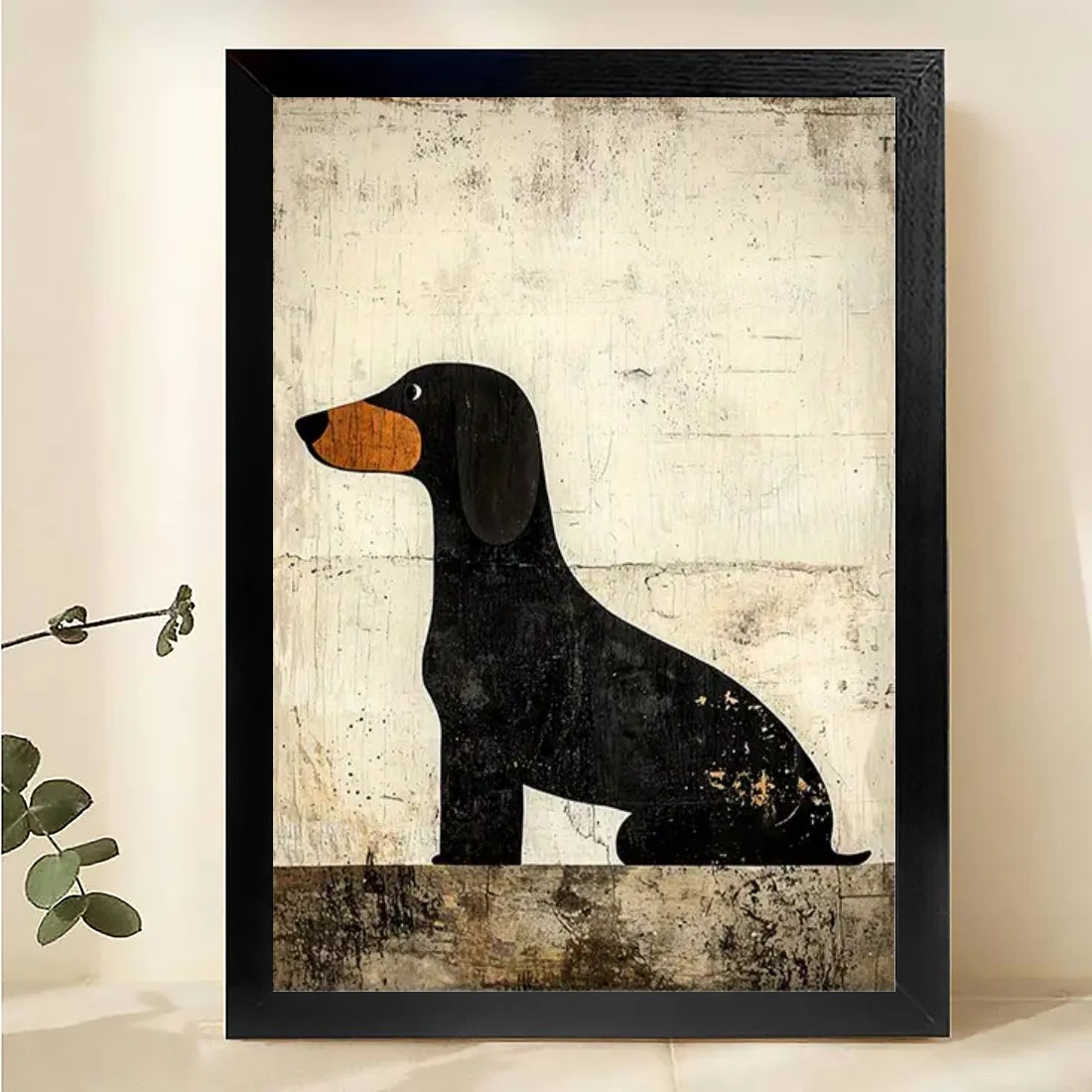 W100 Natural Wood Canvas – High-Quality Abstract Art | Perfect for Living Room & Office