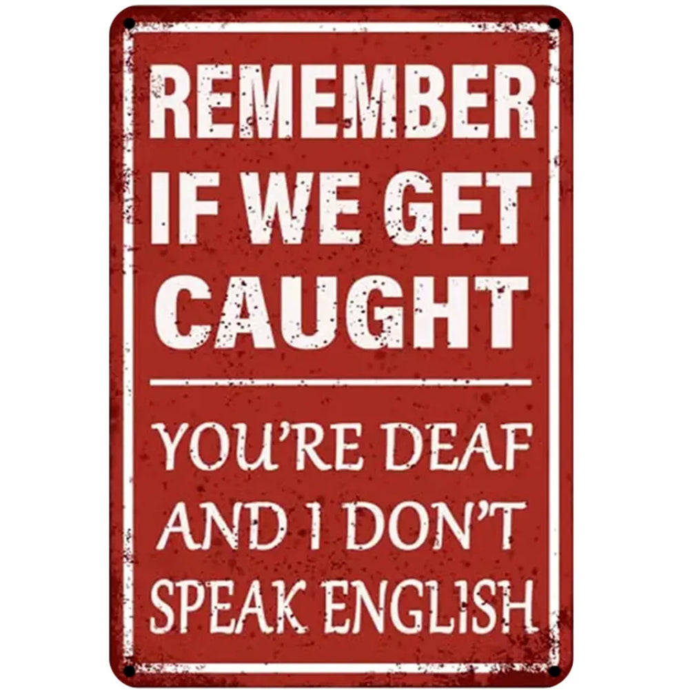 8x12 Warning Metal Sign – People Beyond This Point Metal Teneke Levha Duvar Dekoru |Tin & Time Co #A004