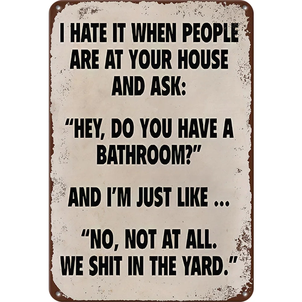 8x12 Warning Metal Sign – People Beyond This Point Metal Teneke Levha Duvar Dekoru |Tin & Time Co #A014
