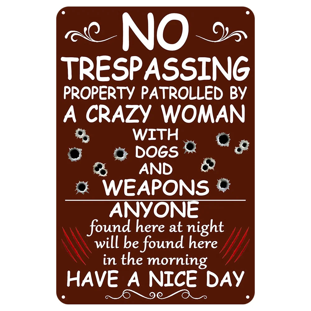 8x12 Warning Metal Sign – People Beyond This Point Metal Teneke Levha Duvar Dekoru |Tin & Time Co #A032