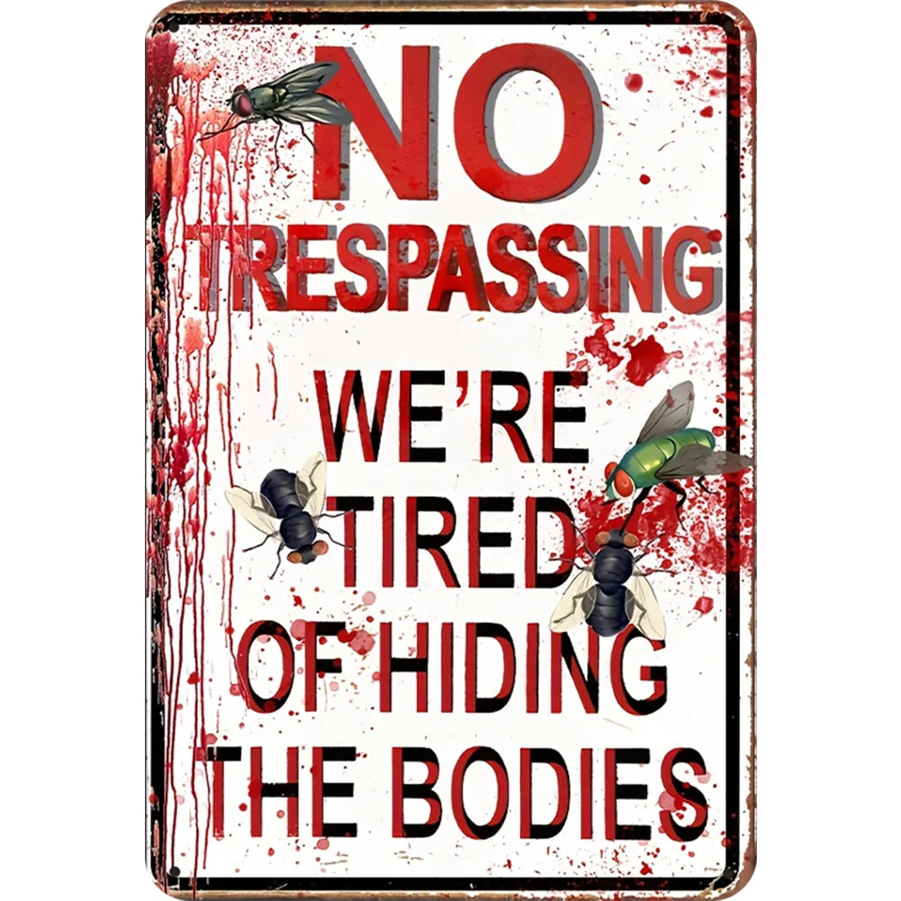 8x12 Warning Metal Sign – People Beyond This Point Metal Teneke Levha Duvar Dekoru |Tin & Time Co #A034
