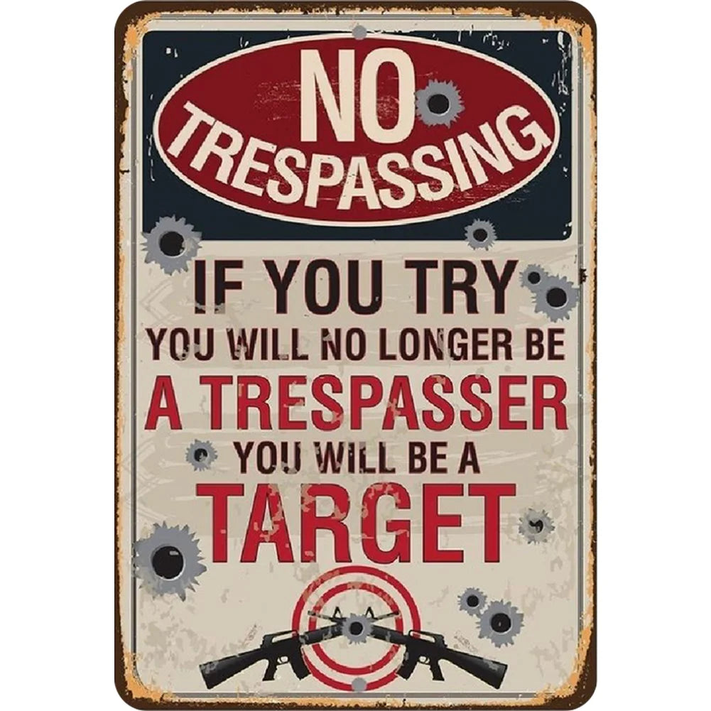8x12 Warning Metal Sign – People Beyond This Point Metal Teneke Levha Duvar Dekoru |Tin & Time Co #A043
