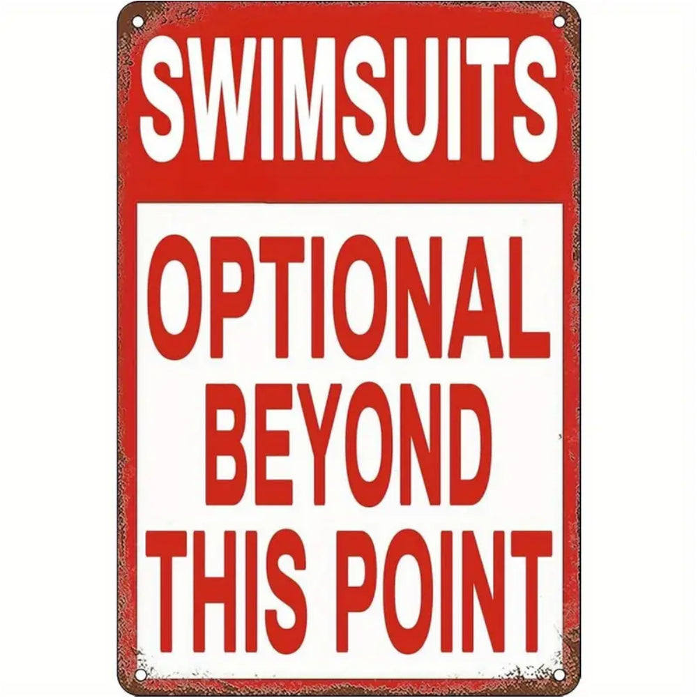 8x12 Warning Metal Sign – People Beyond This Point Metal Teneke Levha Duvar Dekoru |Tin & Time Co #A071