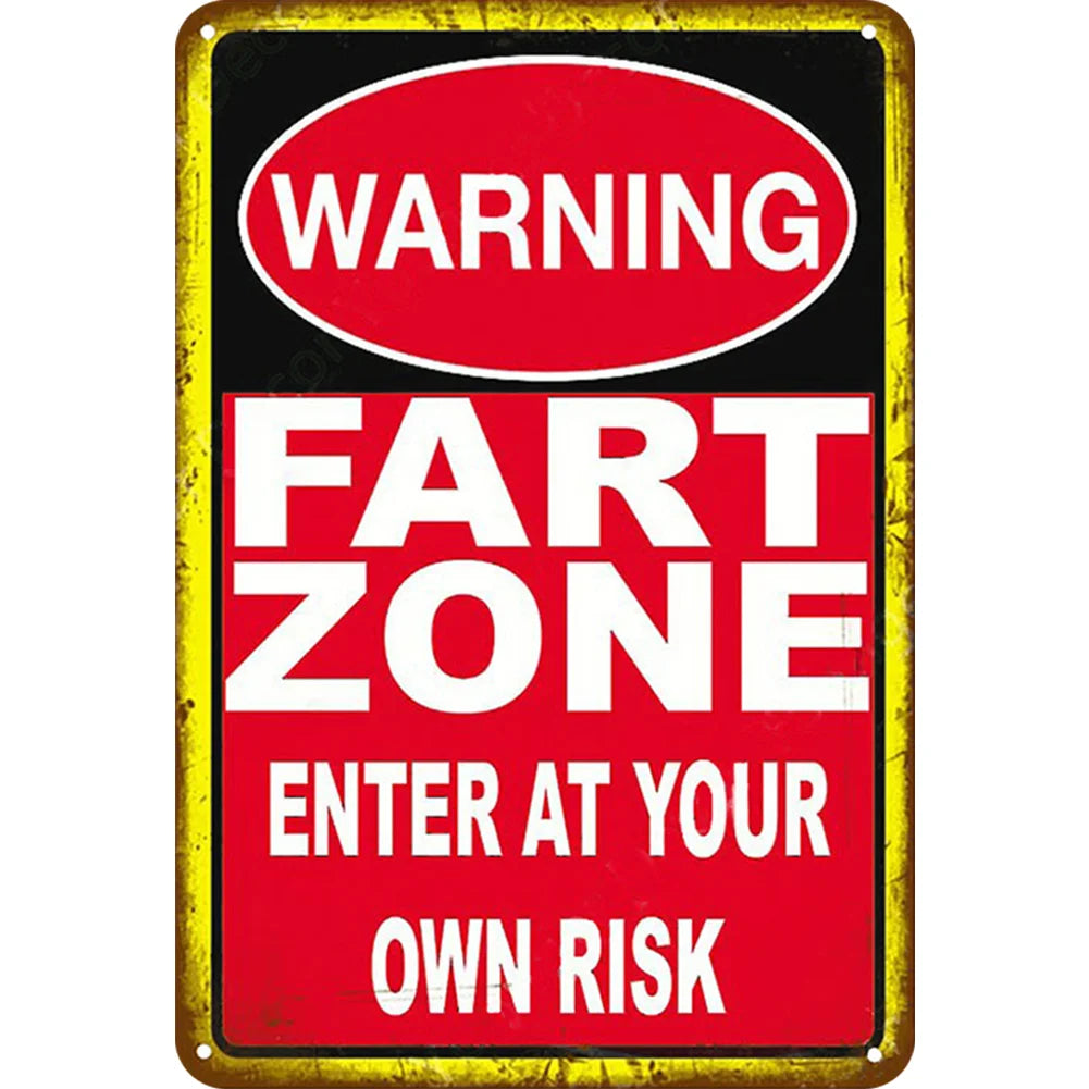 8x12 Warning Metal Sign – People Beyond This Point Metal Teneke Levha Duvar Dekoru |Tin & Time Co #A079