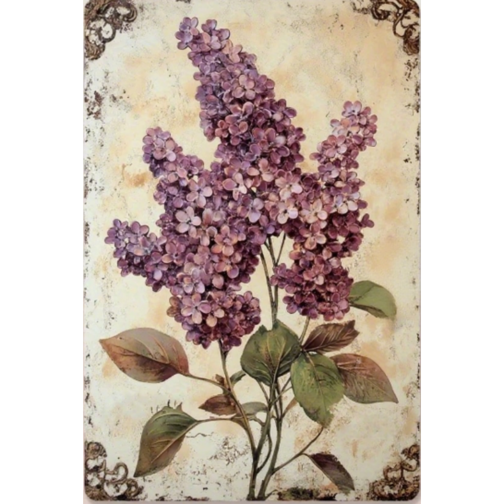 8x12 Beautuiful Flower Metal Sign – Vintage Tin Wall Art for Flower Lovers & Homes | Tin & Time Co. #C053