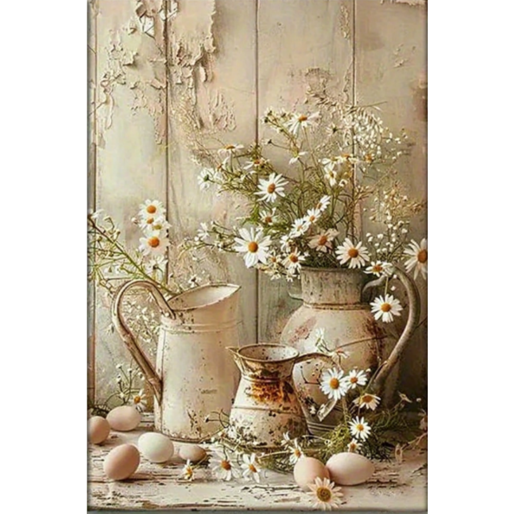 8x12 Beautuiful Flower Metal Sign – Vintage Tin Wall Art for Flower Lovers & Homes | Tin & Time Co. #C061
