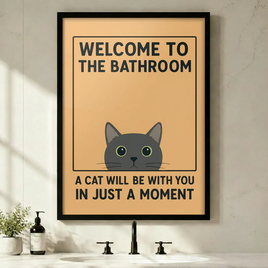 Funny Cat Bathroom Art That Every Cat Owner Needs