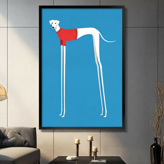 Greyhound Wall Art: Minimalist Dog Decor With a Sense of Style